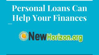 Personal Loans Can Help Your Finances