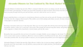 Alexander Dimusto Home Mortgage Advice You Have to Know