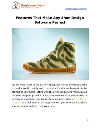 Features That Make Any Shoe Design Software Perfect