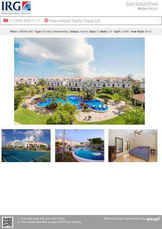 SAN SEBASTIAN - Residential condos for sale by IRG Cayman