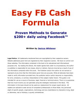 Easy FB Cash Formula