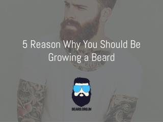 5 Reason To Grow a Beard