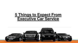 5 Things to Expect From Executive Car Service