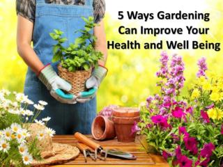 5 Ways Gardening Can Improve Your Health and Well Being