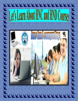 Let’s Learn About HNC and HND Courses