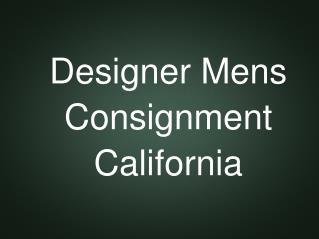 Designer Men's Consignment