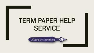 Term Paper Help Service