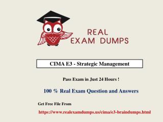 Cima E3 Exam Dumps With Verified Question Answers