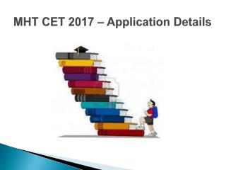 MHT CET 2017 – Application Details