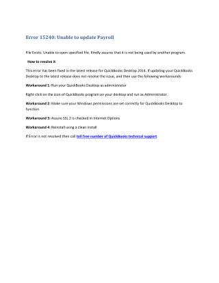 Error 15240: Unable to update Payroll
