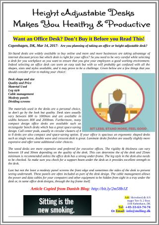 Want an Office Desk? Don’t Buy it Before you Read This!