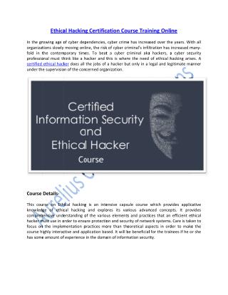 Learn Ethical Hacking Certification Course