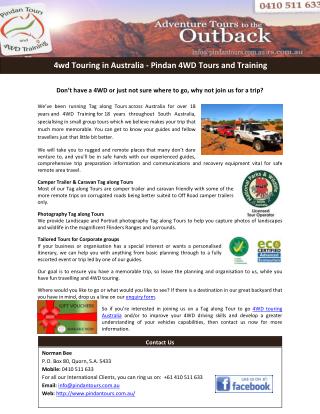 4wd Touring in Australia - Pindan 4WD Tours and Training