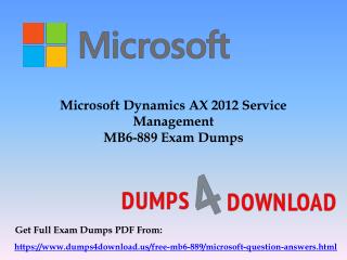 Download Free Microsoft MB6-899 Dumps Sample Questions