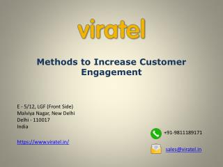 Methods to Increase Customer Engagement