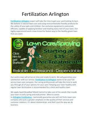 Fertilization Arlington