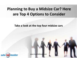 Planning to Buy a Midsize Car? Here are Top 4 Options to Consider