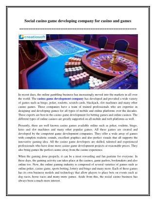 online casino game development companies