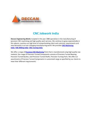 CNC Jobwork India