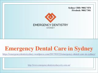 Emergency Dental Care in Sydney