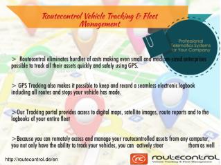 Vehicle Tracking & Fleet Management- Routecontrol