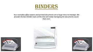 Binders - pfec.com.au