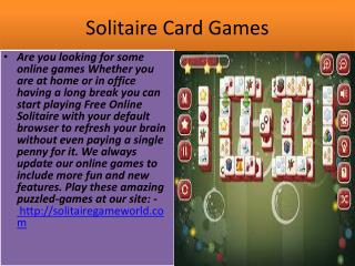 Play Free Solitaire Games (Klondike) 100% free