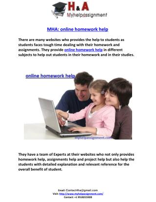 Online homework Help