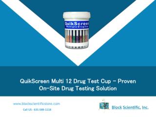 QuikScreen Multi 12 Drug Test Cup - Proven On-Site Drug Testing Solution