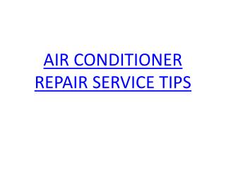 Tips for AC repair service