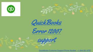 QuickBooks Error 12007 Support