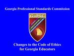 Georgia Professional Standards Commission