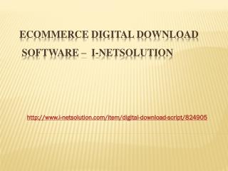 Ecommerce Digital Download Software-i-Netsolution