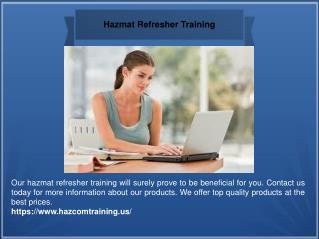 Hazmat Refresher Training