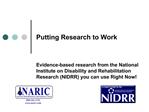Putting Research to Work