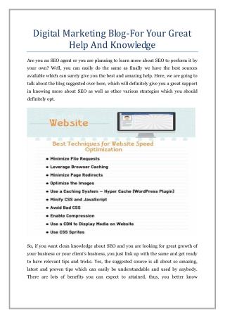 Digital Marketing Blog-For Your Great Help And Knowledge