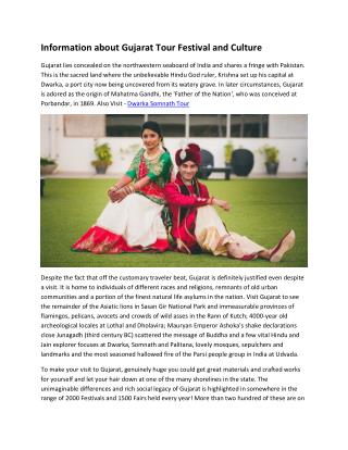 Information about Gujarat Tour Festival and Culture