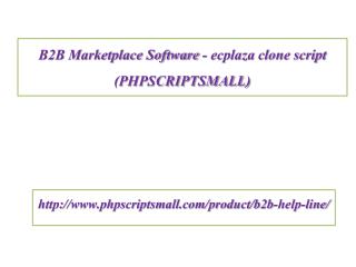 B2b Marketplace Software - ecplaza clone script (PHPSCRIPTSMALL)