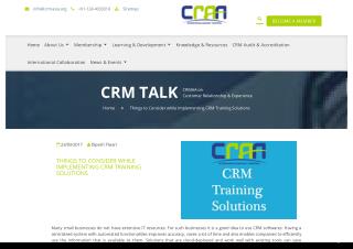 Things To Consider While Implementing CRM Training Solutions
