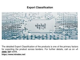 Export Classification