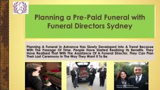 Planning a Pre-Paid Funeral with Funeral Directors Sydney