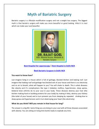 Best Bariatric Surgeon in Delhi NCR