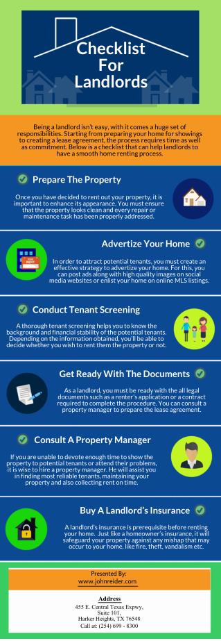 Checklist For Landlords