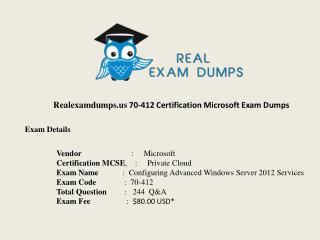 Microsoft 70-412 Exam Dumps With Verified Question Answers