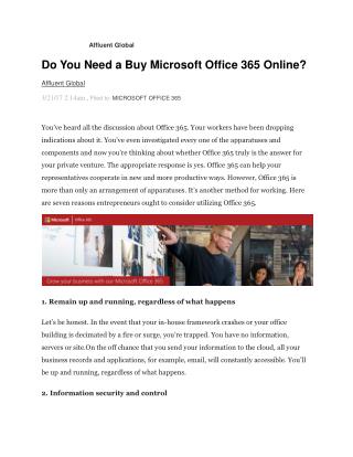 Do You Need A Buy Microsoft Office 365 Online?