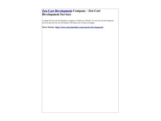 Zen Cart Development Company - Zen Cart Development Services