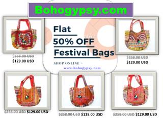 Get 50% Discount on Bohemian Festival Bags | Boho Gypsy