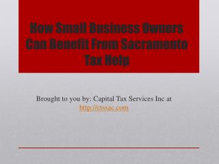 How small business owners can benefit from sacramento tax help