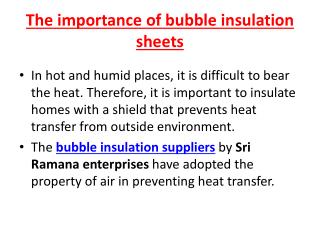 aluminium bubble insultation supplier in coimbatore