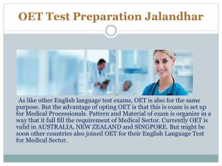 OET Test Preparation Jalandhar